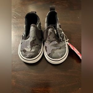Vans Slip on Sneakers Black Camo Toddler size US 5.0